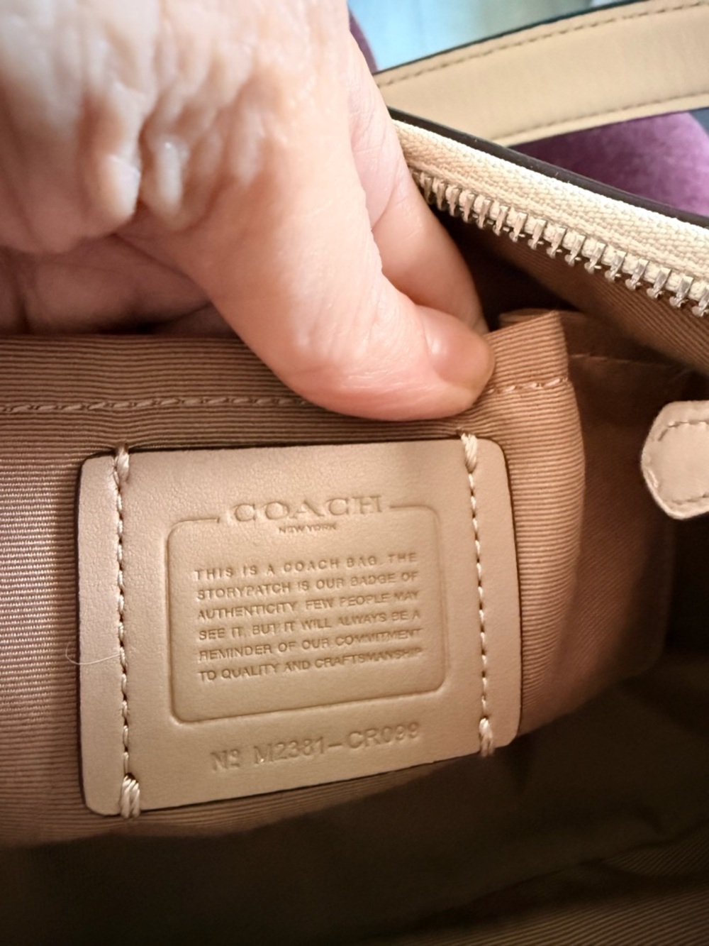 Coach Cream Crossbody Bag - Picture 9 of 14
